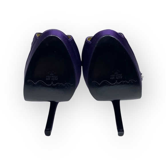 new Nina ༄ Satin Crystal D’Orsay Platform Peep Toe Stiletto Heel༄ Amethyst ༄ 6.5 - Picture 12 of 16